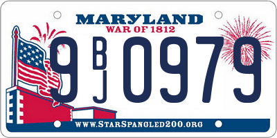 MD license plate 9BJ0979