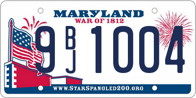 MD license plate 9BJ1004