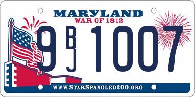MD license plate 9BJ1007