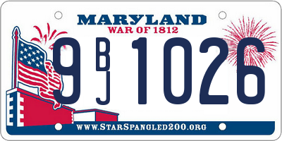 MD license plate 9BJ1026
