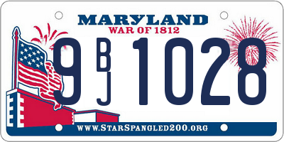 MD license plate 9BJ1028