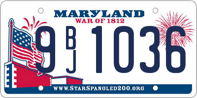 MD license plate 9BJ1036
