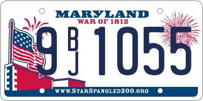 MD license plate 9BJ1055