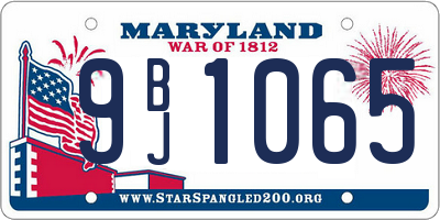 MD license plate 9BJ1065
