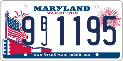 MD license plate 9BJ1195
