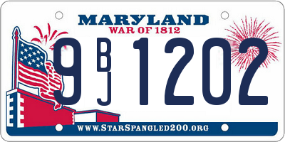 MD license plate 9BJ1202