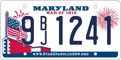 MD license plate 9BJ1241