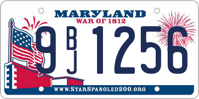 MD license plate 9BJ1256