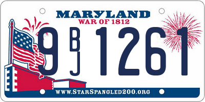 MD license plate 9BJ1261