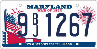 MD license plate 9BJ1267