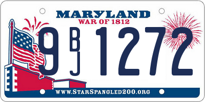 MD license plate 9BJ1272