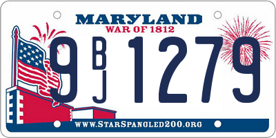 MD license plate 9BJ1279