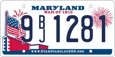 MD license plate 9BJ1281