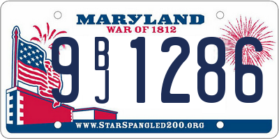 MD license plate 9BJ1286