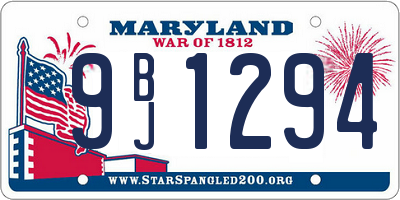 MD license plate 9BJ1294