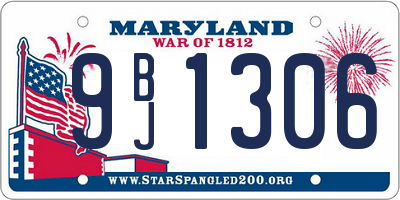 MD license plate 9BJ1306