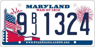 MD license plate 9BJ1324
