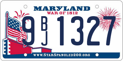 MD license plate 9BJ1327