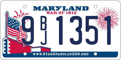 MD license plate 9BJ1351