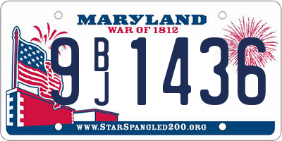 MD license plate 9BJ1436