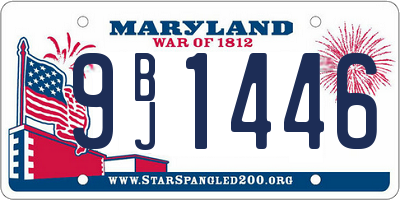 MD license plate 9BJ1446