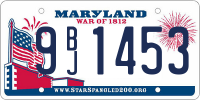 MD license plate 9BJ1453