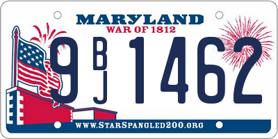 MD license plate 9BJ1462