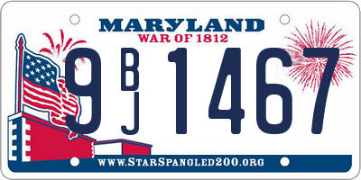 MD license plate 9BJ1467