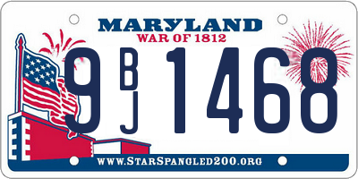 MD license plate 9BJ1468