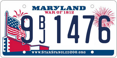 MD license plate 9BJ1476