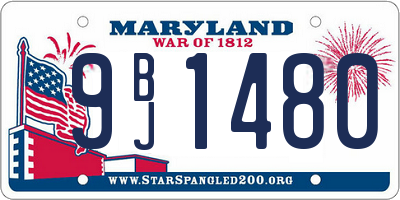 MD license plate 9BJ1480