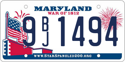 MD license plate 9BJ1494