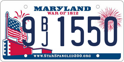 MD license plate 9BJ1550