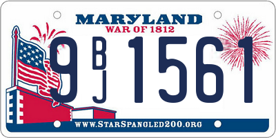 MD license plate 9BJ1561