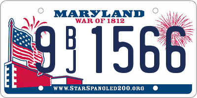MD license plate 9BJ1566