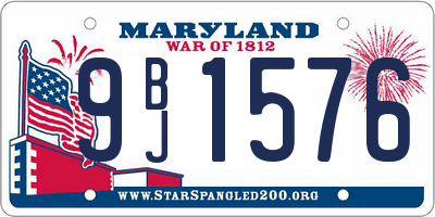 MD license plate 9BJ1576