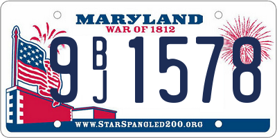 MD license plate 9BJ1578