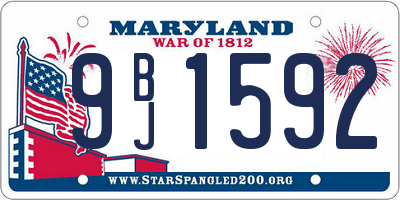 MD license plate 9BJ1592