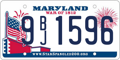 MD license plate 9BJ1596