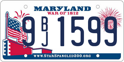MD license plate 9BJ1599