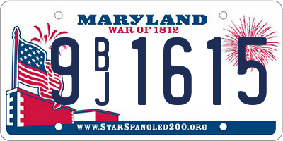 MD license plate 9BJ1615