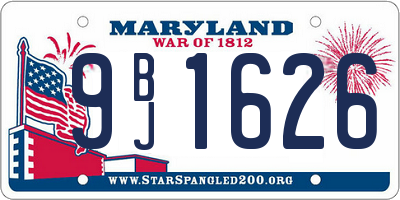 MD license plate 9BJ1626