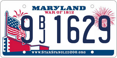 MD license plate 9BJ1629