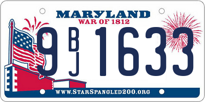 MD license plate 9BJ1633