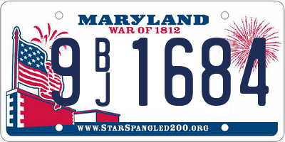MD license plate 9BJ1684