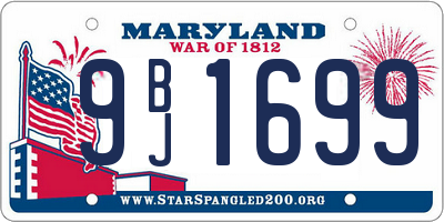 MD license plate 9BJ1699