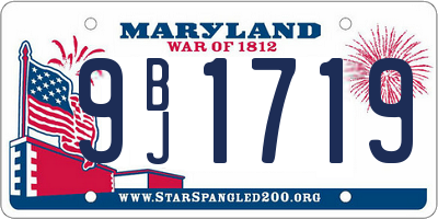 MD license plate 9BJ1719