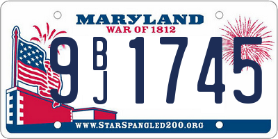 MD license plate 9BJ1745