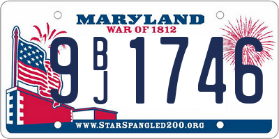 MD license plate 9BJ1746