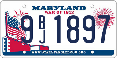 MD license plate 9BJ1897